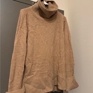 Cozy Tan Turtleneck Sweater